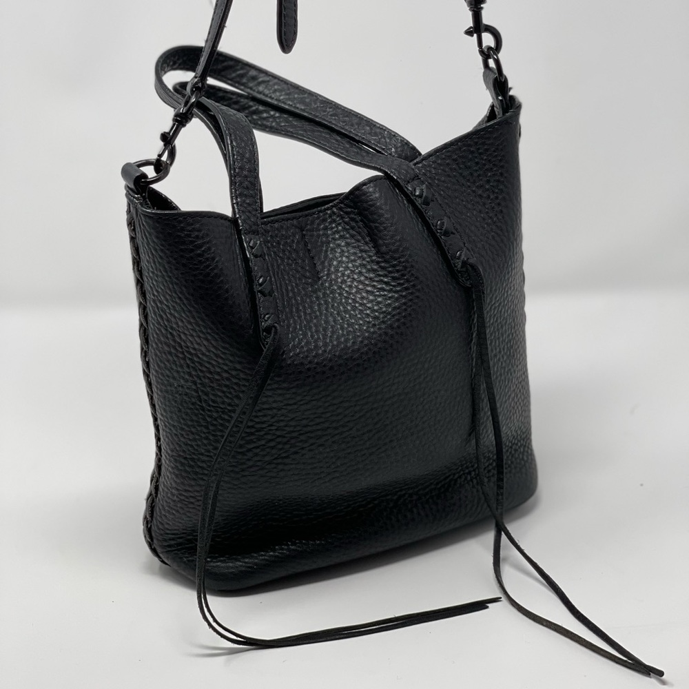 REBECCA MINKOFF BLACK UNLINED MINI TOTE